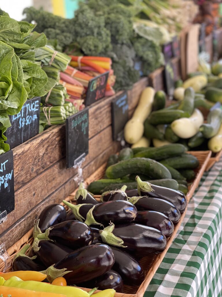 UBC Farm market vegetables