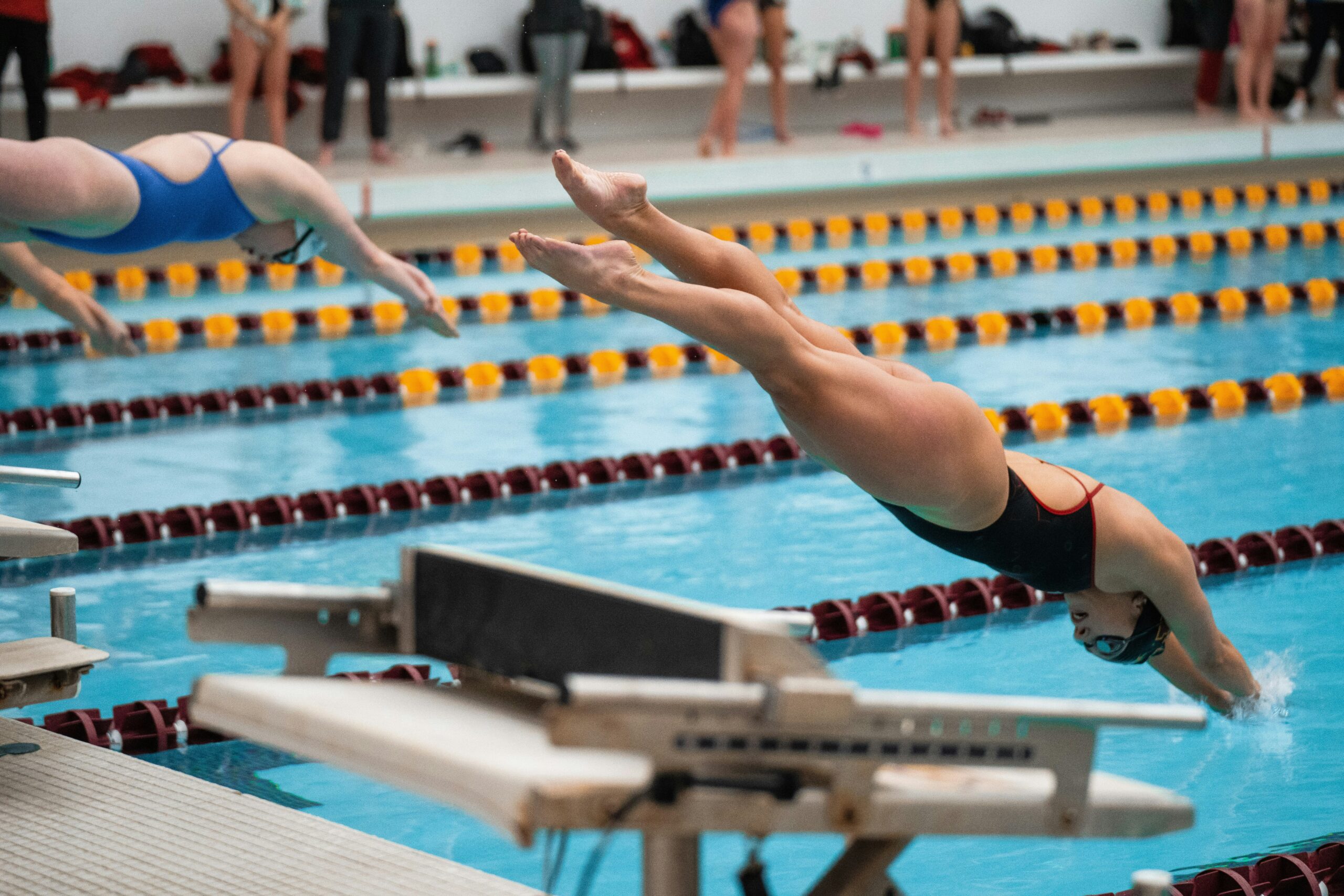 Woman diving into a pool